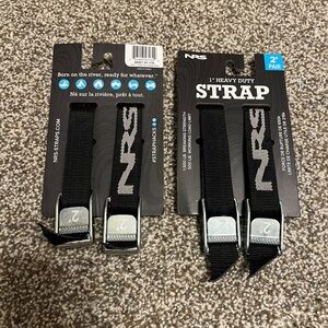 NRS 1" Heavy Duty Tie Down Strap 2 pack - Stealth Black 2ft (2 sets as shown)